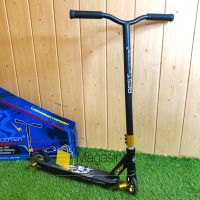 Самокат трюковый с алюминиевыми колесами 2 пеги в комплекте Best Scooter золотой (DIMSA-029-1N), Черный с золотым