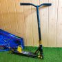 Самокат трюковый с алюминиевыми колесами 2 пеги в комплекте Best Scooter золотой (DIMSA-029-1N), Черный с золотым