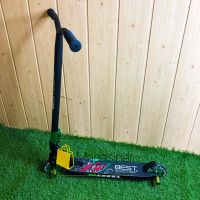 Самокат для трюков Best Scooter колеса алюминий 110 мм с пегами (черный с зеленым)