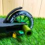 Самокат для трюков Best Scooter колеса алюминий 110 мм с пегами (черный с зеленым)