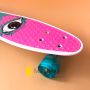 Пенни борд скейт маленький лонгборд детский скейтборд Best Board S 29707, доска 55 см, колёса полиуритановые светятся для фрирайда Фиолетовый