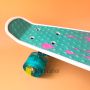 Пенни борд скейт маленький лонгборд детский скейтборд Best Board S 29707, доска 55 см, колёса полиуритановые светятся для фрирайда Фиолетовый