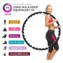 Массажный обруч Pro Massaging Hoop хула хуп тренажер для похудения с магнитными вставками Black (S0003)