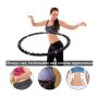Массажный обруч Pro Massaging Hoop хула хуп тренажер для похудения с магнитными вставками Black (S0003)