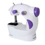 Домашняя беспроводная портативная легкая швейная машинка Sewing machine Бытовая электрическая мини-машинка для шитья с подсветкой от сети и педалью