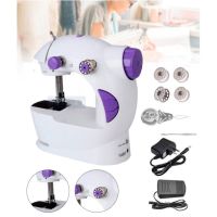 Домашняя беспроводная портативная легкая швейная машинка Sewing machine Бытовая электрическая мини-машинка для шитья с подсветкой от сети и педалью