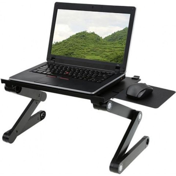 Столик трансформер для ноутбука Laptop Table T8 подставка портативная с вентилятором