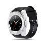 Умные смарт часы с функцией фитнес браслета Smart watch V8 мужские сенсорные спортивные часы Black/Silver