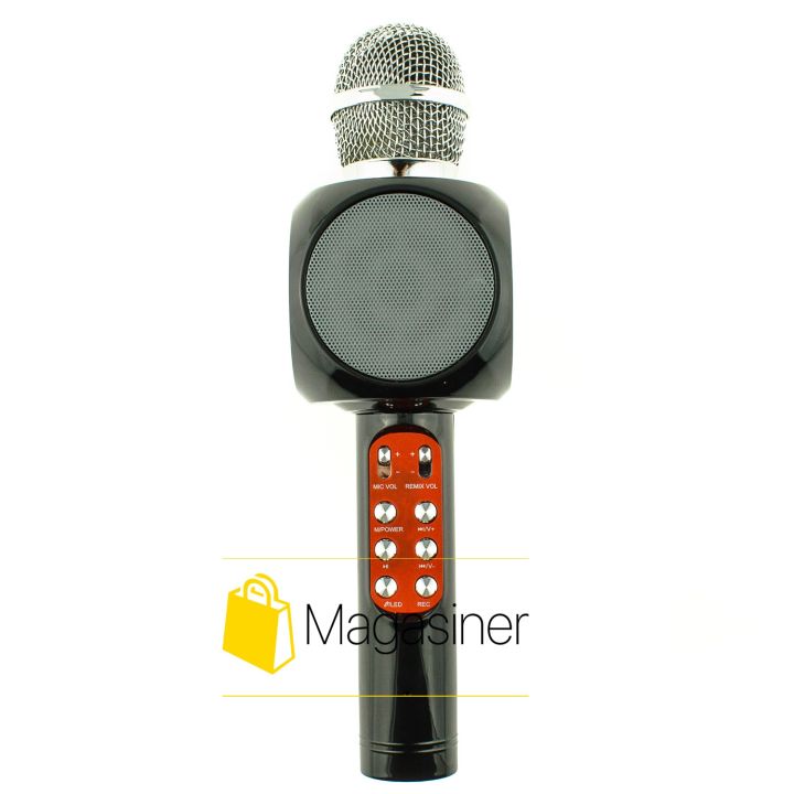 Микрофон караоке беспроводной Wster WS-1816 черный (411-tg)