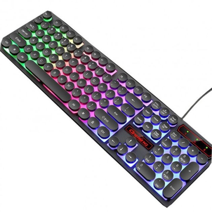 Игровая клавиатура с подсветкой RIAS M300 проводная геймерская keyboard для ПК Черная