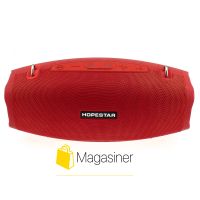 Оригинальная портативная Bluetooth колонка Hopestar X с микрофоном красная (713-tg)