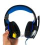 Игровые наушники Kotion Each G2000 с микрофоном и подсветкой геймерские наушники Blue