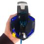 Игровые наушники Kotion Each G2000 с микрофоном и подсветкой геймерские наушники Blue